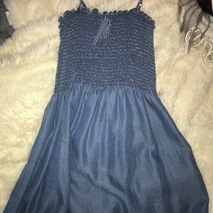 blue denim dress